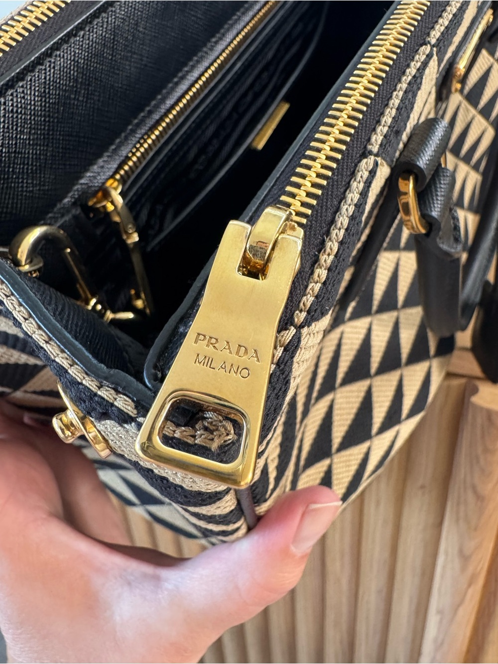 Prada
Medium Symbole Embroidered Fabric Top Handle Bag - Picture 8 of 17
